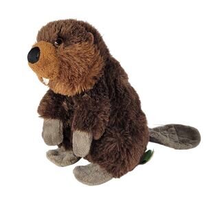 Wild Republic Mini Beaver Plush 8" Stuffed Animal Toy Brown Small